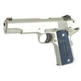 Series 70 Competition SS 9mm 5 Inch Stainless Steel National Match Barrel Brushed SS Finish Novak Sights Brushed Stainless Steel Frame G-10 Blue Grips 9 Round