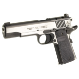 Combat Elite Government, 1911, Semi-automatic, Full Size, Metal Frame Pistol, 9MM, 5" Barrel, Two-Tone Finish, Silver and Black, G10 Grips, Novak Night Sights, Optic Ready, Ambidextrous Thumb Safety, 8 Rounds, 1 Magazine O1072CE-OR