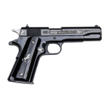 1911C, TALO, Semi-automatic, 1911, Full Size, 38 Super, 5" Barrel, Blued Finish, Steel Construction, 9 Rounds, 1 Magazine, 1 of 500, High Polished Slide and Frame, Silver Inlay and Accents, Black Kirinite Grips with Silver Pony, Mexican Influenced Slide