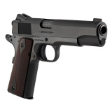 Government Model 1911C, Semi-automatic, Metal Frame Pistol, Full Size, 45ACP, 5" Barrel, Steel, Blued Finish, 7 Rounds, 1 Magazine, 25 LPI Checkered Front Strap, Checkered Slide Stop, Commander Hammer, Carbon Stell Mainspring Housing With Vertical Serrat