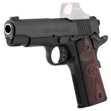 Lightweight Combat Commander, 1911, Semi-automatic, Metal Frame Pistol, Commander Size, 45ACP, 4.25" Barrel, Steel, Anodized Finish, Blued, Optics Ready, G10 Checkered Black Cherry Grips, White Dot Sights, 8 Rounds, 1 Magazine O4840XE-OR