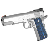 Gold Cup Lite, Semi-automatic, 1911, Full Size, 45 ACP, 5" Barrel, Stainless Steel Frame, Brushed Stainless Steel Finish, G10 Grips, 8Rd, 1 Magazine, Upswept Beavertail Grip Safety, Right Hand, Thumb Safety, Fiber Optic Front & Adjustable Rear Sights O50
