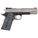Gold Cup, Semi-automatic, Metal Frame Pistol, Full Size, 38 Super, 5" Barrel, Carbon Steel, Blued Polished Finish, G10 Diamond Checkered Gray with Scallops Grips, Fiberoptic Front and Adjustable Rear Sights, 9 Round, 1 Magazine O5973GCL-TT