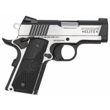 Combat Elite Defender, Semi-automatic, 1911, Compact, 9MM, 3" Barrel, Stainless Steel Frame, Two-Tone Finish, G10 Grips, 9Rd, 1 Magazine, Right Hand, Upswept Beavertail Grip Safety, Ambidextrous Thumb Safety, Novak Night Sights O7082CE
