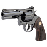 Anaconda, Revolver, Double Action/Single Action, Steel Frame, 44 Remington Magnum, 4.25" Barrel, Blued Polished Finish, Black, Red Ramp Front/Adjustable Rear Sights, Target Walnut and Gold Medallion Grips, 6 Rounds ANACONDA-BP4WTS