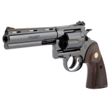 Anaconda, Revolver, Double Action/Single Action, Steel Frame, 44 Remington Magnum, 6" Barrel, Blued Polished Finish, Black, Red Ramp Front/Adjustable Rear Sights, Target Walnut and Gold Medallion Grips, 6 Rounds ANACONDA-BP6WTS