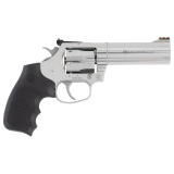 King Cobra Target, Revolver, Double/Single Action, 357 Magnum, 4.25" Barrel, Brushed Stainless Steel Finish, Silver, Hogue Rubber Grips, Fiber Optic Front Sight KCOBRA-SB4RTS
