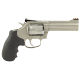 King Cobra Target, Revolver, Double Action Only, 357 Magnum, 4.25" Barrel, Matte Stainless Steel Finish, Silver, Hogue Rubber Grips, Fiber Optic Front Sight, 10 Rounds KCOBRA-SM4RTS
