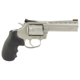 King Cobra Target, Revolver, Double Action Only, 22 LR, 4.25" Barrel, Matte Stainless Steel Finish, Silver, Hogue Rubber Grips, Fiber Optic Front Sight, 10 Rounds KCOBRA22-SM4RFO