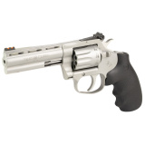 King Cobra Target, Revolver, Double Action Only, 22 LR, 4.25" Barrel, Matte Stainless Steel Finish, Silver, Hogue Rubber Grips, Fiber Optic Front Sight, 10 Rounds KCOBRA22-SM4RFO