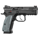 Shadow 2 Compact, Double Action/Single Action, Semi-automatic, Metal Frame Pistol, 9MM, 4" Barrel, Matte Finish, Black, Aluminum Grips, Manual Safety, Optics Cut Slide, Red Fiber Optic Front Sight/Adjustable Rear, 10 Rounds, 2 Magazines 01252