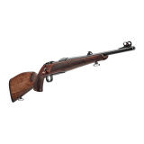 600 Plus Lux, Bolt Action Rifle, 300 Winchester Magnum, 24" Barrel, 1:10 Twist, Threaded M15X1, Matte Finish, Black, Turkish Walnut Stock, Adjustable Fiber Optic Front and Rear Sights, 2 Position Safety, Adjustable Trigger, 3 Rounds, 1 Magazine 07309