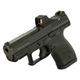 P-10S, Striker Fired, Semi-automatic, Polymer Frame Pistol, Sub-Compact, 9MM, 3.5" Barrel, Nitride Finish, Black, Night Sights, 12 Rounds, 3 Magazines, Holosun SCS Installed 086090