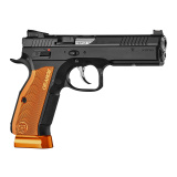 Shadow 2 Orange OR | 9MM, 4.89", Orange Aluminum Grips, 19 Rounds, Optics Ready, Ambidextrous, Adjustable Rear Sight & Fiber Optic Front, Steel, Matte Black, 91248 Semi-automatic, DA/SA, Full Size
