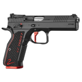 Shadow 2, Target Limited, TALO, Double Action/Single Action, Semi-automatic, Metal Frame Pistol, 9MM, 5" Barrel, Nitride Finish, Black, G10 Grips, Manual Safety, LPA Adjustable Sights, 17 Rounds, 2 Magazines, Flat Trigger With Adjustable LOP, Adjustable