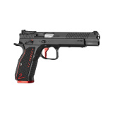 Shadow 2, Target Limited, TALO, Double Action/Single Action, Semi-automatic, Metal Frame Pistol, 9MM, 6" Barrel, Nitride Finish, Black, G10 Grips, Manual Safety, LPA Adjustable Sights, 17 Rounds, 2 Magazines, Flat Trigger With Adjustable LOP, Adjustable