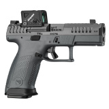 P-10 C Ported COA Elite, Semi-automatic, Striker Fired, Polymer Frame Pistol, Compact, 9MM, 4" Ported Barrel, Nitride Finish, Black Slide, Gray Frame, Magwell, Aluminum Trigger, Fixed Sights, Includes Aimpoint COA, 3 Magazines, (1) 19 Round, (1) 17 Round