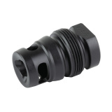 Xeno Pistol Wee Brake, Muzzle Brake, 9MM, 5/8X24 Thread Pitch, Nitride Finish, Black DA126
