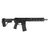 DB15, Obsidian Series, Semi-automatic Pistol, AR-15, 5.56 NATO, 11.5" Threaded Barrel, 1/2x28 Thread Pitch, Carbine Length Gas System, 11" MLOK Handguard, Anodized Finish, Black, SBA5 Brace, 30 Rounds, 1 Magazine DBF1984K001