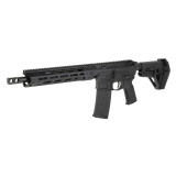DB15, Obsidian Series, Semi-automatic Pistol, AR-15, 5.56 NATO, 11.5" Threaded Barrel, 1/2x28 Thread Pitch, Carbine Length Gas System, 11" MLOK Handguard, Anodized Finish, Black, SBA5 Brace, 30 Rounds, 1 Magazine DBF1984K001