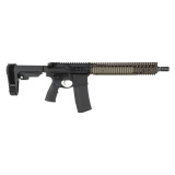DDM4 GL/SSC, Semi-automatic, AR Pistol, 5.56 NATO, 12.5" Chrome-Lined Government Profile Barrel, 1:7 Twist, Carbine Length Gas System, Low Profile Gas Block, Black, A2 Flash Hider, 11.5" Free-float RIS II Rail System, Flat Dark Earth, Pistol Grip, SBA3 B
