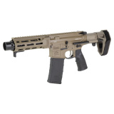 DDM4 PDW, Semi-automatic Pistol, AR, 300 Blackout, 7" Barrel, 1:7" Twist, Linear Compensator, Cerakote Finish, Flat Dark Earth, Daniel Defense Grip, Maxim Defense PDW Brace, 30 Rounds, 1 Magpul 300BLK PMAG Gen 3 02-088-05075-047