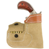 North American Arms Pocket Holster, Fits North American Arms with 1" - 1 1/8" Barrel, Ambidextrous,Ammo Pouch, Leather Material, Tan Finish 109NAX4