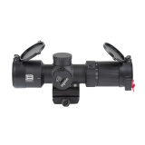 Vudu, Rifle Scope, 4-12X Magnification, 36mm Objective, First Focal Plane, Compatible with Mini-ACOG Mounts, MR5 Illuminated MRAD Reticle, Black, Includes Mount VDU4-12FFMR5