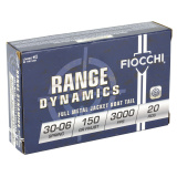 Fiocchi Rifle, 30-06, 150 Grain, Full Metal Jacket Boat Tail 3006A
