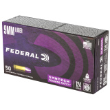 Federal American Eagle Training Match 9mm Luger 124 gr Total Syntech Jacket Flat Nose (TSJFN) 50 Bx AE9SJ4