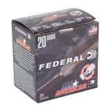 All American, 20 Gauge, 2.75", #7.5, 2.5 Dram, 7/8 oz, Lead, 25 Rounds per Box FAA20 7.5