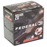 All American, 20 Gauge, 2.75", #8, 2.5 Dram, 7/8 oz, Lead, 25 Rounds per Box FAA20 8