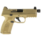 509M Tactical, Striker Fire, Semi-automatic, Polymer Frame Pistol, Mid-Size, 9MM, 4.5" Threaded Barrel, PVD Finish, Flat Dark Earth, Interchangeable Grips, Suppressor Height Night Sights, Non-Manual Safety, 2 Magazines, 10 Rounds, Optics Ready 66-10074