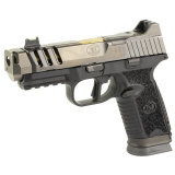 509 CC Edge XL, Striker Fired, Semi-automatic, Polymer Framed Pistol, Compact, 9MM, Gold TiN 4.2" Barrel, Quick Detach Compensator, PVD Finish, Graphite Slide, Black Frame, Flat Face Trigger, Flared Magazine Well, Fiber Optic Front Sight, 10 Rounds, 3 Ma