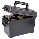 Field/Ammo Box, Deep, No Gasket, Plastic, Black, 4 Pack PLA1712P