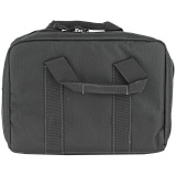 OEM Double Pistol Case, Black, 12.5" X 9.5" X 4.5", Padded Compartments, Holds 2 Handguns, 5 Magazines, Ammo, and Range Tools AP60242