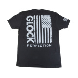 OEM Perfection Flag Tee, Short Sleeve, Large, Black and White AP96393