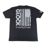 OEM Perfection Flag Tee, Short Sleeve, XL, Black and White AP96394