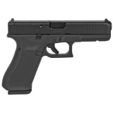 17 MOS, GEN 5, Semi-automatic, Striker Fired, Full Size, 9MM, 4.49", Black, Interchangeable, 15Rd, 3 Mags, Front Serrations, Fixed Sights, Polymer, DLC G17517MOSAUT
