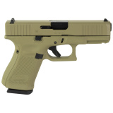 19, GEN 5, Semi-automatic, Striker Fired, Compact, 9MM, 4.02", Coyote Tan, Interchangeable, 15 Rounds, 3 Mags, Front Serrations, Fixed Sights, Polymer, DLC PA195S204-CT