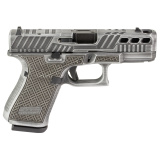 19 GEN 5, Semi-automatic, Striker Fired, Polymer Frame Pistol Compact, 9mm, 4.01" Barrel, Cerakote Finish, Gray, Suppressor Height Sights, Zaffiri Precision Ported Barrel, 15 Rounds, 3 Magazines PA195S204N