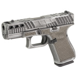 19 GEN 5, Semi-automatic, Striker Fired, Polymer Frame Pistol Compact, 9mm, 4.01" Barrel, Cerakote Finish, Gray, Suppressor Height Sights, Zaffiri Precision Ported Barrel, 15 Rounds, 3 Magazines PA195S204N