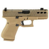 19 GEN 5, Semi-automatic, Striker Fired, Polymer Frame Pistol Compact, 9mm, 4.01" Barrel, Cerakote Finish, Tan, Suppressor Height Sights, Zaffiri Precision Ported Barrel, 15 Rounds, 3 Magazines PA195S204N