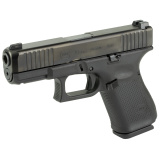 19 Gen 5, Semi-automatic, Striker Fired, Polymer Frame Pistol, Compact, 9MM, 4.02" Barrel, DLC Finish, Black, Extended Controls, Glock Night Sights, 15 Rounds, 3 Magazines PA195S733