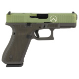 45 MOS 9MM, 4.02", Interchangeable, 17 Rounds, 3 Mags, Agoge Green With Cobalt Frame And Laser Engraved, Fixed Sights, Polymer, Skydas Cerakote PA455S204MOS-AGCBLAS