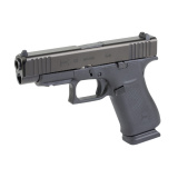 48, Striker Fired, Semi-automatic, Polymer Frame Pistol, Sub-Compact, 9MM, 4.17" Barrel, GLOCK Marksman Barrel, nDLC Finish, Black, Front Rail, No Finger Grooves, Fixed Sights, 15 Rounds, 2 Magazines PA4850203FR