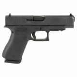 48, Striker Fired, Semi-automatic, Polymer Frame Pistol, Compact, 9MM, 4.17" Barrel, Glock Marksman Barrel, nDLC Finish, Black, No Finger Grooves, Fixed Sights, 10 Rounds, 2 Magazines, Front Rail PA4850201FR