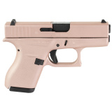 42, Striker Fired, Semi-automatic, Polymer Frame Pistol, Sub-Compact, 380 ACP, 3.25" Barrel, Matte Finish, Rose Gold, No Finger Grooves, Fixed Sights, 6 Rounds, 2 Magazines UI4250204