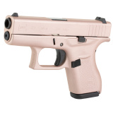 42, Striker Fired, Semi-automatic, Polymer Frame Pistol, Sub-Compact, 380 ACP, 3.25" Barrel, Matte Finish, Rose Gold, No Finger Grooves, Fixed Sights, 6 Rounds, 2 Magazines UI4250204