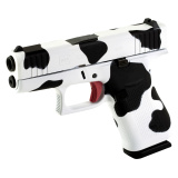 43X, Semi-automatic, Striker Fired, Sub-Compact, 9MM, 3.41", Cow Print, 10 Rounds, 2 Mags, Fixed Sights, Polymer, Skydas Cerakote UX4350204-MOO